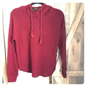 NWT! Burgundy Hooded Top